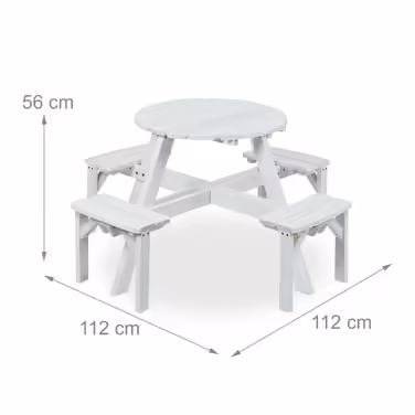 Relaxdays Round Children's Seating Group with Umbrella
