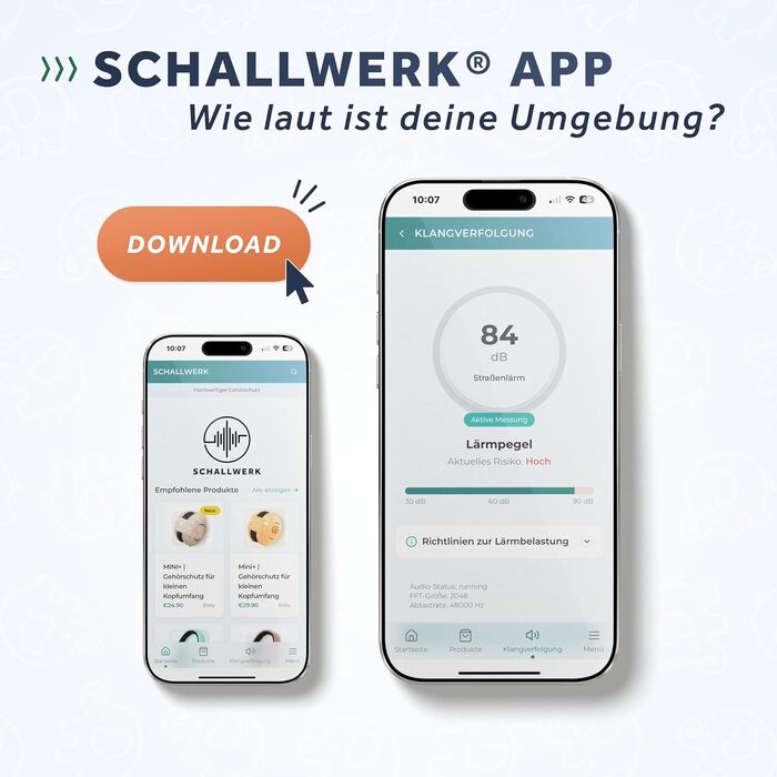 Schallwerk Mini+ - Шумоізоляційні навушники для малюків. Дитячі навушники для захисту від шуму, блакитний колір