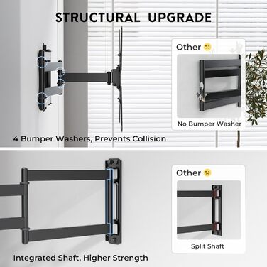 Кронштейн для телевізора BONTEC 950 мм, поворотний, нахильний, для 26-65 дюймів, VESA 400x400, до 35 кг