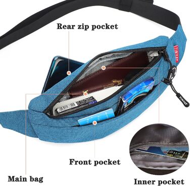 Поясна сумка TINYAT для туризму та спорту сірого кольору, T201 (зелений/2003)