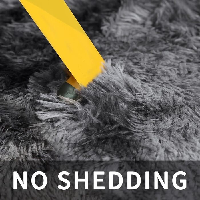 Теппич для вітальні Sour Lemon 140x200 см, сірий, миючий, нековзний, великий, пухнастий, м'який, сучасний, для дому