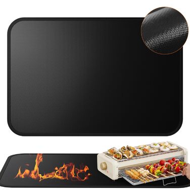 Термостійкий килимок, вогнестійка силіконова підставка для фритюрниці, 60x40 см. Захист від нагріву для кухонних стільниць, плити, мікрохвильових печей та тостерів.