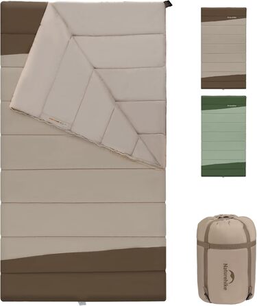 Спальний мішок Naturehike YC для 2 осіб, 3-4 сезони, теплий, для дорослих та дітей, для кемпінгу та подорожей