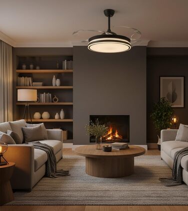 Вентилятор стельовий BEL AIR HOME Asgard 108 см з LED підсвіткою, пультом, DC-мотор, білий