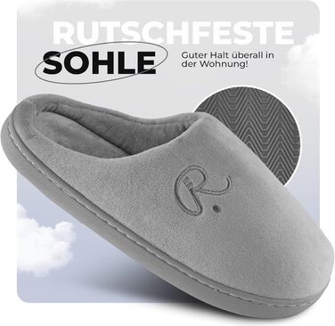Тапочки домашні жіночі та чоловічі, розмір 35-48, неслизькі для дому та гостей | Виберіть улюблений колір | Зимові та літні, для дому та вулиці (сірий, 45/46 EU)