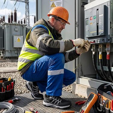 Черевики безпеки унісекс SPIEZ для чоловіків та жінок, робочі черевики-кросівки, м'які черевики з захисною підошвою, легкі черевики для роботи та повсякденного використання, розміри EU36-46 (Чорно-сірий)