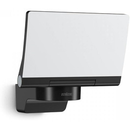 Steinel LED Floodlight XLED Home 2 S white, fully swiveling, 13.7 W, 180° 10 m range, 1550 lm (Black, Without Motion Sensor)