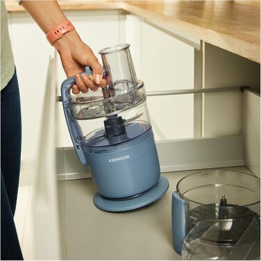 Кухонний комбайн Kenwood MultiPro Go FDP22.130GY, 900 Вт, блакитний, 1.3 л, для нарізки, натирання, подрібнення та замішування тіста