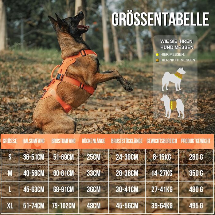 Шлейка для собак OneTigris T-Bone тактична, посилена, з 2 ручками, вибухозахисна, регульована, для полювання, прогулянок, тренувань (M, L:27-41кг)