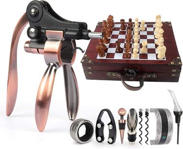 Набір для відкриття вин у дерев'яній коробці, подарунковий, люкс, сомельє, аксесуари для вина