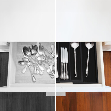 Relaxdays Extendable Bamboo Cutlery Box