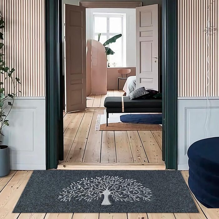 Килимок для дому Baum & Grau Tree of Life: антиковзаюча підкладка, 60x90 см, для входу, коридору, кухні