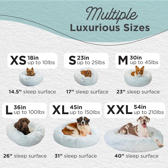 Круглий лежак для собак та котів Best Friends by Sheri Calming Donut - заспокійливий, 91x91 см, Frostgrau