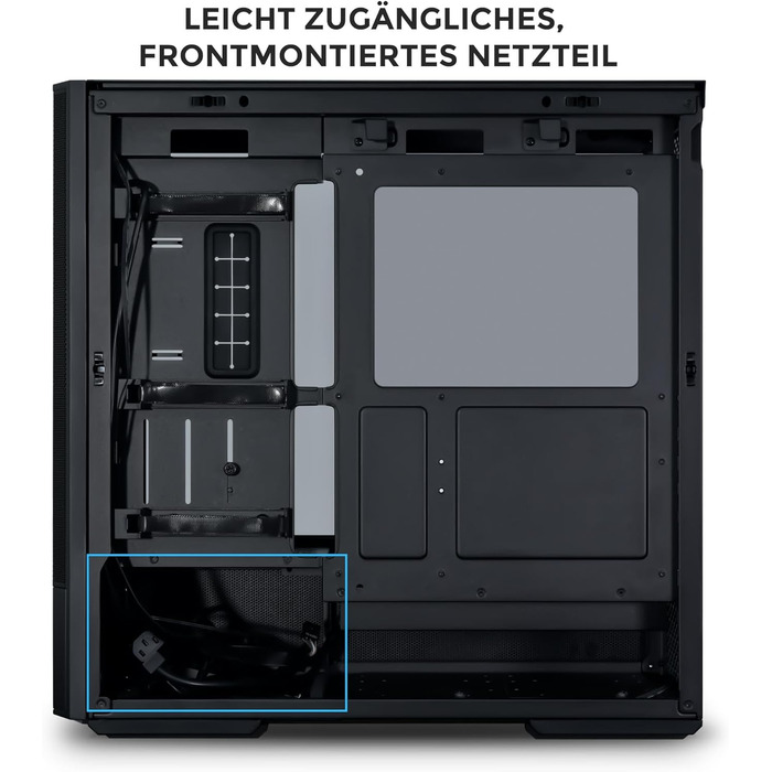 Ігровий корпус для ПК Lian Li LANCOOL 207 Digital ATX Midi Tower, чорний, з LCD-дисплеєм, підтримка відеокарт до 375 мм та радіаторів до 360 мм