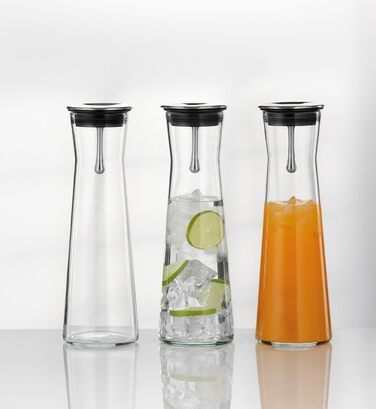 Bohemia Cristal 093 006 103 SIMAX Carafe approx. 1100 ml made of heat-resistant borosilicate glass with a practical stainless steel spout 