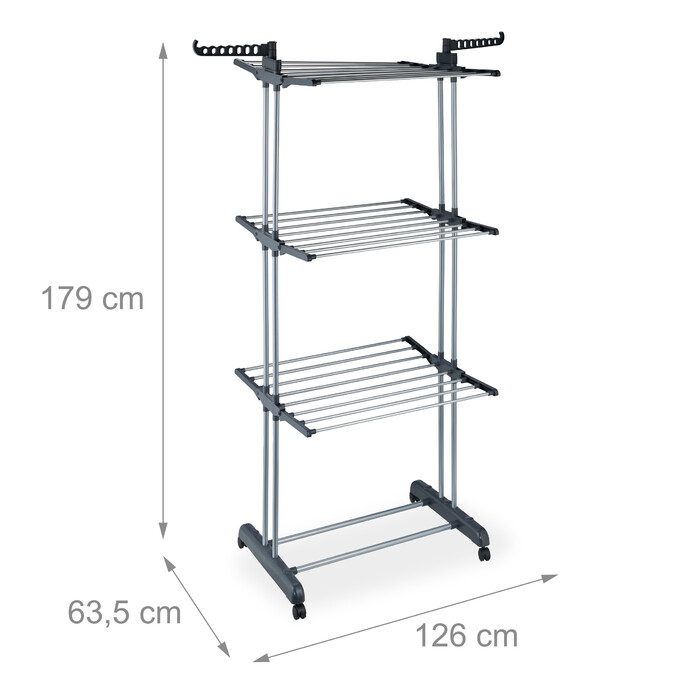 Rolling Clothes Drying Rack - Tower Design
