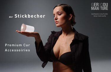 GC German Couture Stickbecher Auto-Aschenbecher compatible with IQOS ILUMA PRIME TEREA Sticks & Heets Sticks + Glo Hyper Pro Air neo Sticks Accessories and for PLOOM, white/rose gold