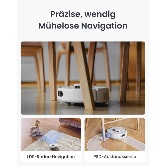 Робот-пилосос SwitchBot K11+ з мокрою прибиранням, 6000Pa, самостійна очистка контейнера, LDS-картування, 3.6 дюйми, сумісний з Apple Home, Alexa, Google Home та Matter, бежевий