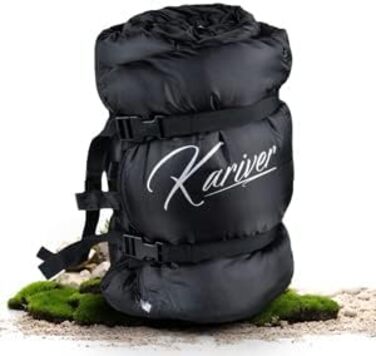 Сплячий мішок KARIVER 3-4 сезони (360GSM / 2кг) водовідштовхувальний, придатний для прання, ковдровий спальний мішок для активного відпочинку, кемпінгу, подорожей, трекінгу - ідеальний компаньйон для пригод