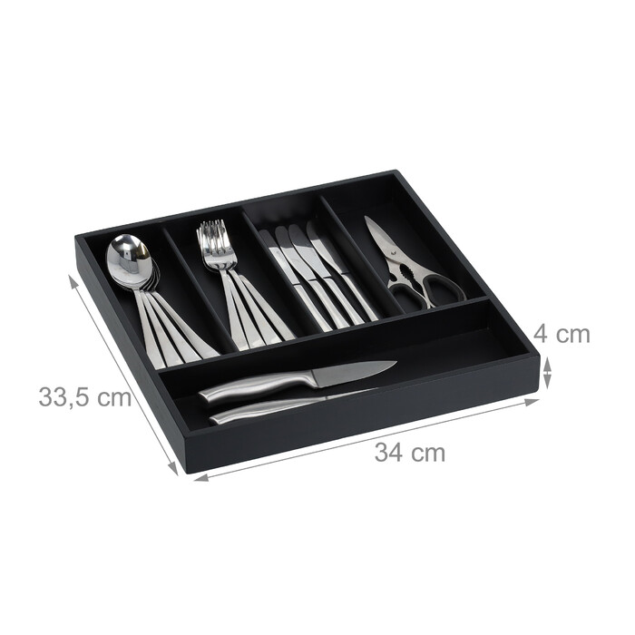 Relaxdays Cutlery Box with 5 Compartments