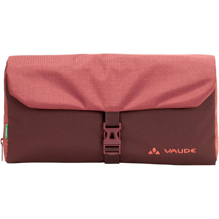Kulturtasche VAUDE WegaWrap: Косметичка з дзеркалом, тримачем для зубної щітки та гачком для підвішування, водонепроникна (Dark Cherry)