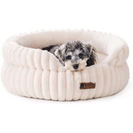 М'яке кругле ліжко для котів та собак M, Beige | MEWOOFUN
