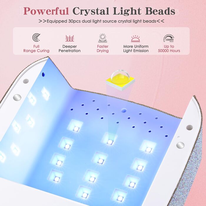 Професійний набір для манікюру 2-в-1: фрезер та UV-лампа, 45000 RPM, для дому та салонів