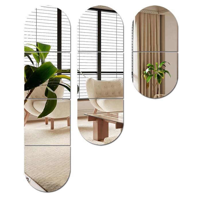 HD акриловий дзеркальний наліпка на стіну, самоклеючий, для макіяжу, фітнесу, дитячої кімнати, декор плитки (4)