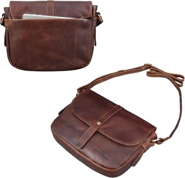 Сумка жіноча STILORD Kira шкіряна вінтажна маленька коричнева (коньяк) для вечірок та міста