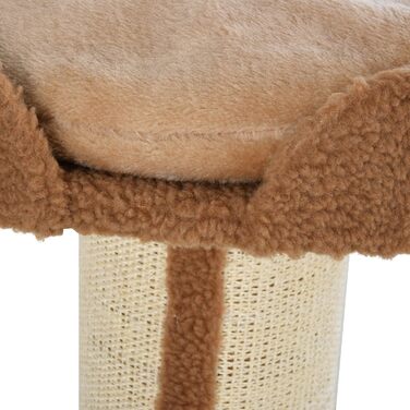 PawHut Cat Tree Small 91 cm Cat Tree with Cat Bed, Scratching Post Play Tree Scratching Post with Platform for Cats up to 5 kg Sisal Lambswool (Light Brown)