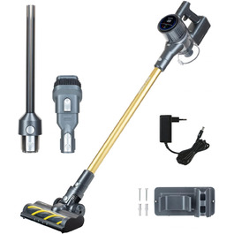 Бездротовий акумуляторний пилосос Genius Invictus X8 Pro FACELIFT: ручний, без мішка, 50 хв роботи, 400 Вт, HEPA фільтр, LED, 12 насадок