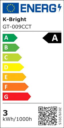 LED настільна лампа K-Bright з регулюванням яскравості, акумуляторна, бездротова, 3000K/4000K/6000K, 3 колірні температури, USB-C, IP54, чорна