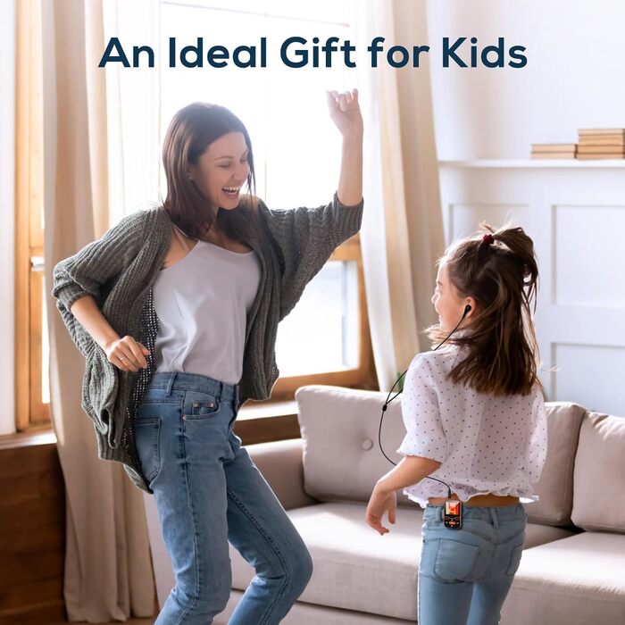 MP3 плеєр Bluetooth 5.3 Orange: Спорт, 16GB, Радіо, E-Book, Крокомір, Запис голосу, MicroSD до 128GB