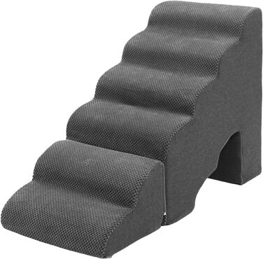 Східці для собак A.FATI 60 см: 6 ступенів, для ліжка, Boxspring, неслизькі, для маленьких/поранених собак та котів, темно-сірий