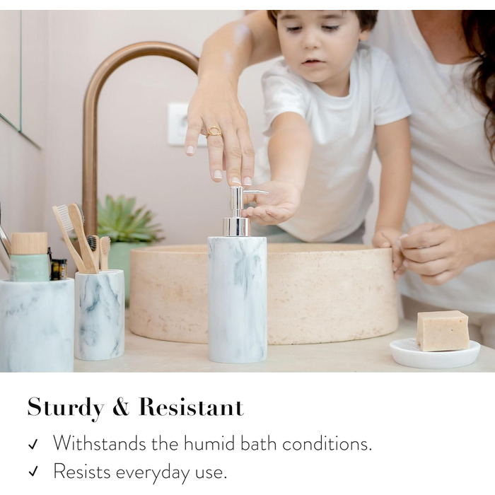 Набір для ванної кімнати ZCCZ: органайзер 4 в 1 (тримач для зубних щіток, дозатор мила, мильниця, стаканчик) – елегантний дизайн 