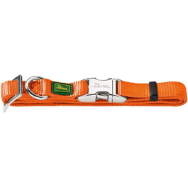 Нашийник для собак Hunter Vario Basic ALU-STRONG, нейлон, алюмінієва застібка, оранжевий, розмір L