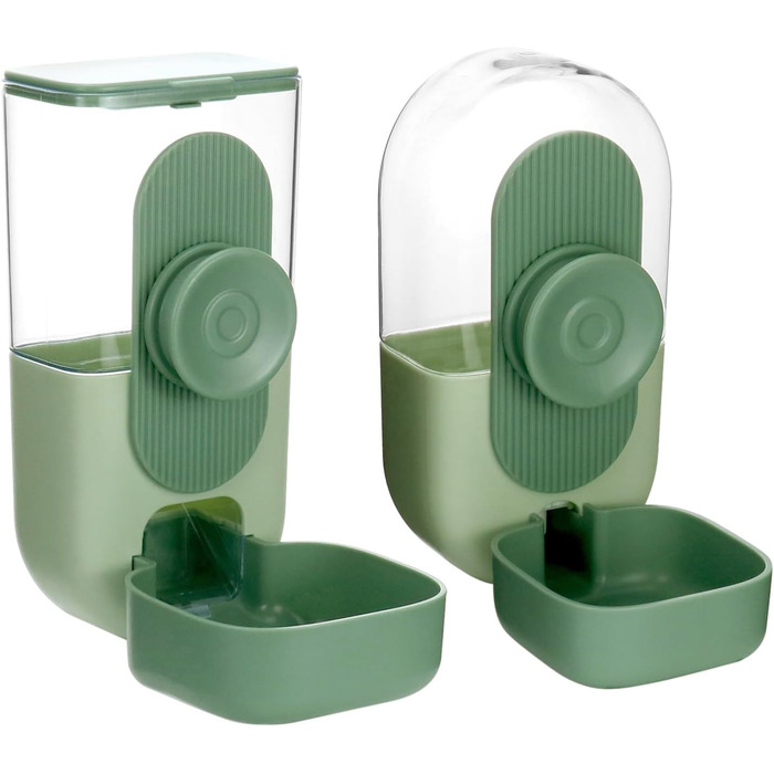 Автоматичний годівниця та поїльник для дрібних тварин QWORK® 870ml/800ml, для їжаків, кроликів, котів, собак