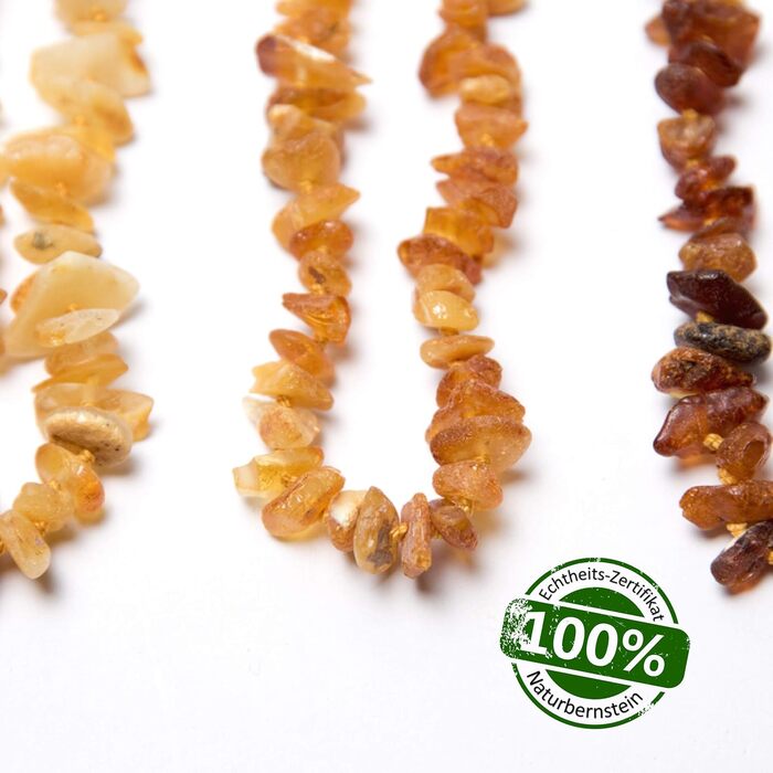 Намисто з бурштину для собак ChronoBalance®: стильне та корисне ожерелье з натурального бурштину з регульованою шкіряною застібкою, підходить для собак різних розмірів, без хімії, довжина 31-34 см