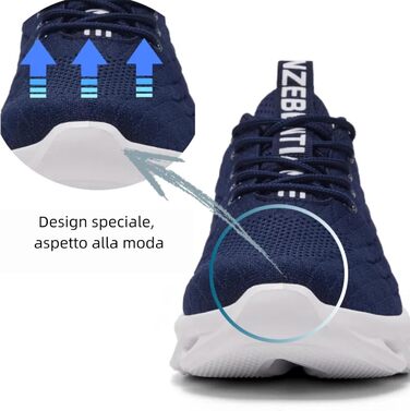 Чоловічі кросівки для бігу та занять спортом: бігові, тенісні, для фітнесу, повсякденні. Легкі, дихаючі, розмір 42 EU, блакитні
