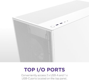 Корпус NZXT H7 Flow для ПК ATX з покращеною вентиляцією | Підтримка 3 x 120 мм вентиляторів для охолодження відеокарти | 3 x 120 мм фронтальні вентилятори | Пластина для встановлення 420 мм кулера спереду | Flow RGB 2024, білий