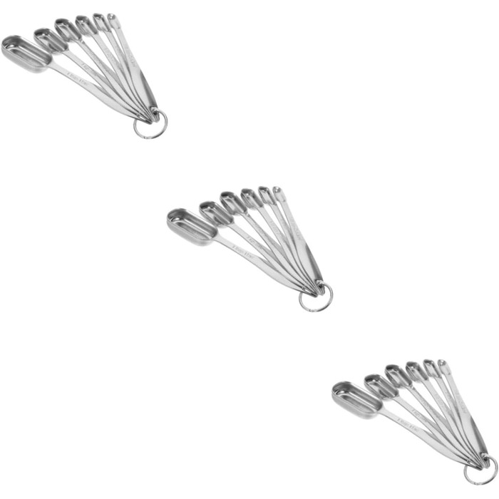 3-Piece Spoon Set Espresso Tools Ingredients Measuring Spoons Coffee Tools Liquid Measuring Cup Stainless Steel Measuring Cup Tablespoon Measuring Spoons Professional Tools Stainless Steel