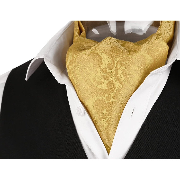 Набір краватка-хустинка Alizeal Paisley (Золотисто-оливковий) для чоловіків