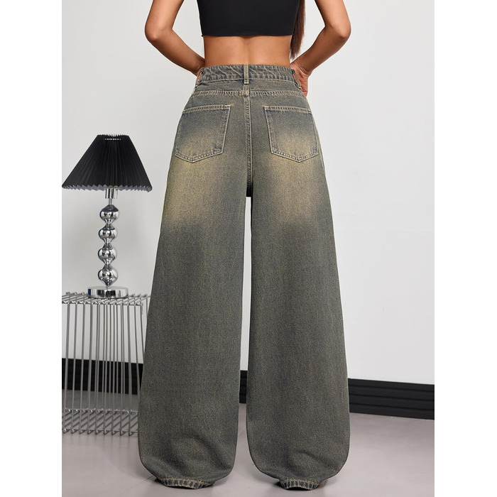 Джинси жіночі широкі Baggy Y2K Denim висока талія блакитні Retro C20 розмір L