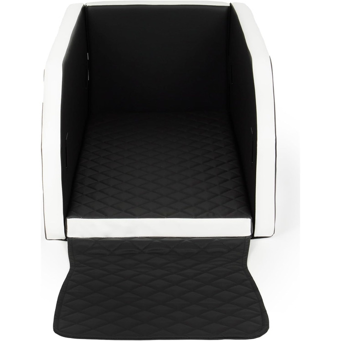 Автоматичне ліжко для собак у машину Velinda, 55x100 см, чорно-біле