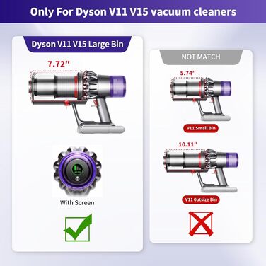 Замінник контейнера для пилу та HEPA фільтр для пилососів Dyson V11, V15, SV14, SV17, SV22, SV28 (970013-02/970013-03)