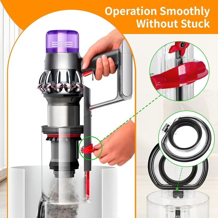 Dyson V11/V15/SV14/SV15/SV22 Replacement Dust Bin with HEPA Filter - Transparent & Reliable Vacuum Accessory