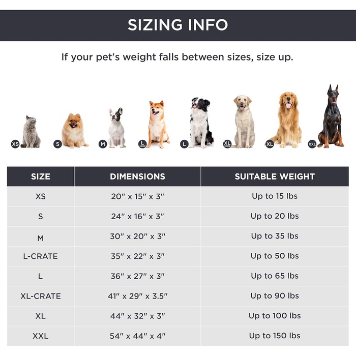 Ортопедичне ліжко для собак BEDSURE великих порід - 112x81x8 см, м'яке, миється, з підкладкою, світло-коричневе