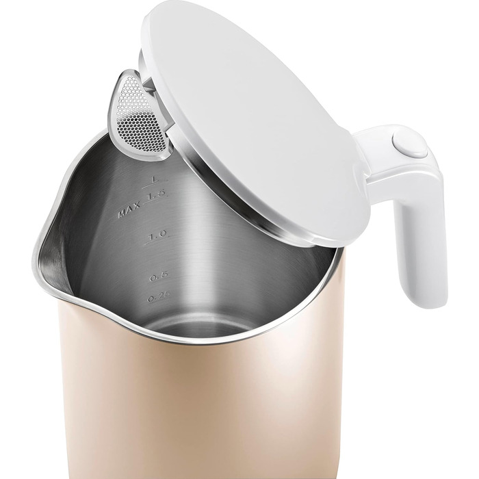 ZWILLING Enfinigy Water Kettle Pro with Temperature Setting, Stainless Steel Scale Filter & Keep-Warm Function, 1850 Watts, 1.5 Liters, Gold, Golden