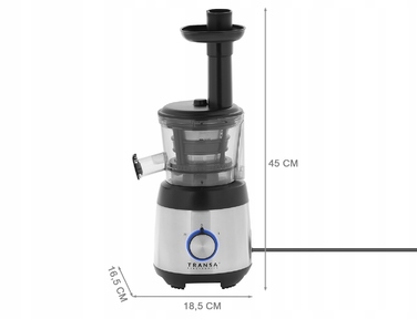 Вертикальна повільна соковижималка Transa Electronics JuiceWell, 400 Вт