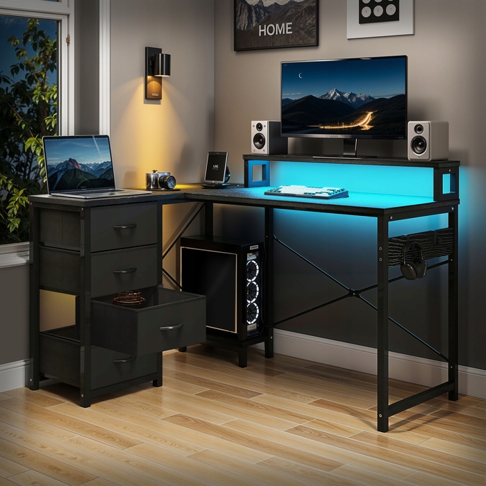 Письмовий стіл Balconera, 130 x 100 x 89 см, чорний